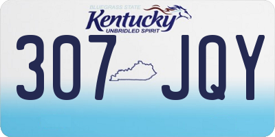 KY license plate 307JQY