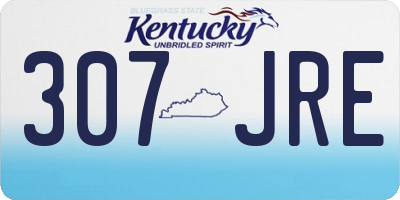 KY license plate 307JRE