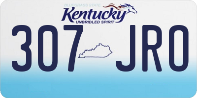 KY license plate 307JRO