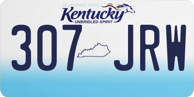 KY license plate 307JRW