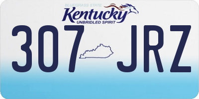 KY license plate 307JRZ