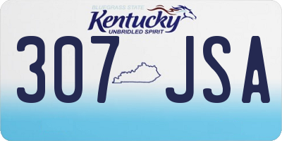 KY license plate 307JSA
