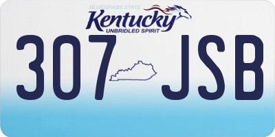 KY license plate 307JSB