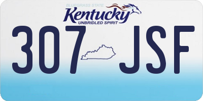 KY license plate 307JSF
