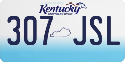 KY license plate 307JSL