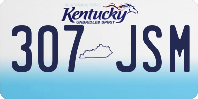 KY license plate 307JSM
