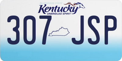 KY license plate 307JSP