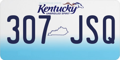KY license plate 307JSQ