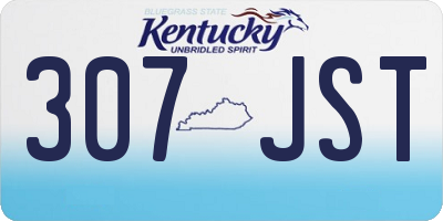 KY license plate 307JST