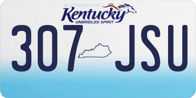 KY license plate 307JSU