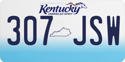 KY license plate 307JSW