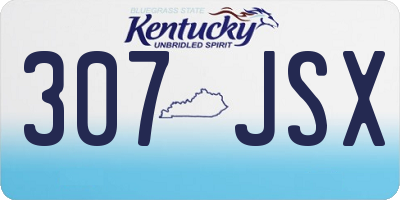KY license plate 307JSX