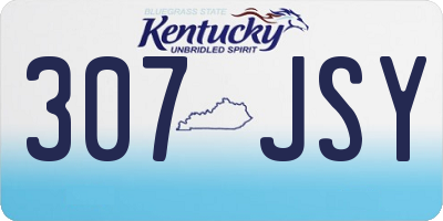 KY license plate 307JSY