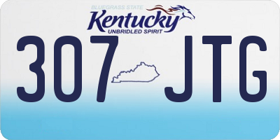 KY license plate 307JTG
