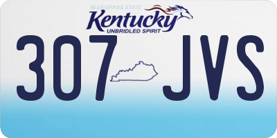KY license plate 307JVS