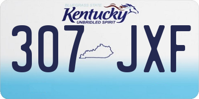 KY license plate 307JXF
