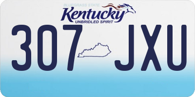 KY license plate 307JXU