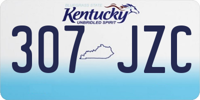 KY license plate 307JZC