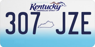 KY license plate 307JZE