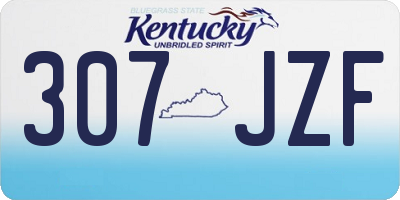 KY license plate 307JZF