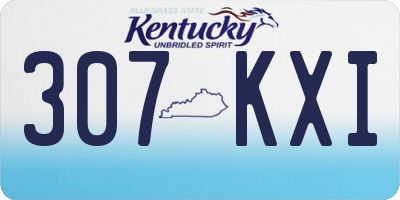 KY license plate 307KXI