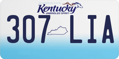 KY license plate 307LIA