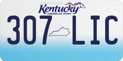 KY license plate 307LIC