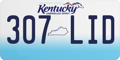 KY license plate 307LID