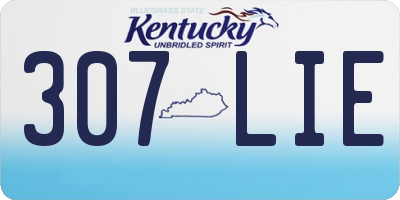 KY license plate 307LIE
