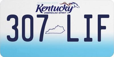 KY license plate 307LIF