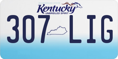 KY license plate 307LIG