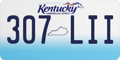 KY license plate 307LII