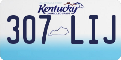 KY license plate 307LIJ