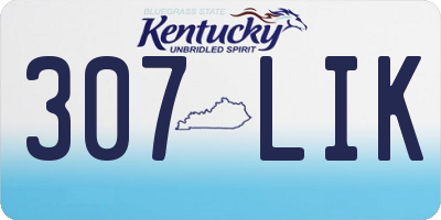 KY license plate 307LIK