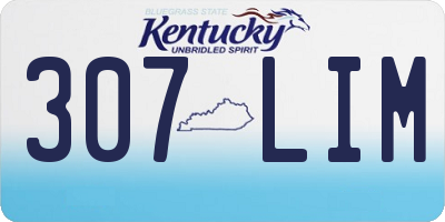 KY license plate 307LIM