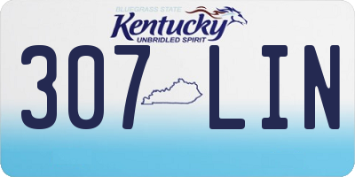 KY license plate 307LIN