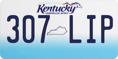 KY license plate 307LIP