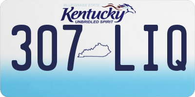 KY license plate 307LIQ