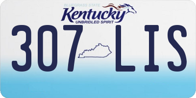 KY license plate 307LIS