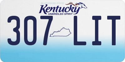 KY license plate 307LIT