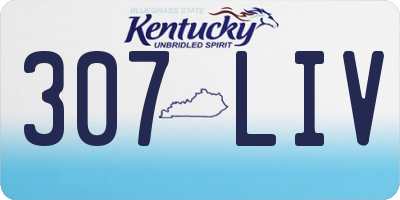 KY license plate 307LIV