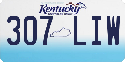 KY license plate 307LIW