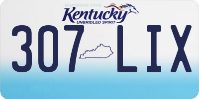 KY license plate 307LIX