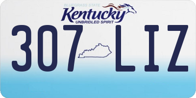 KY license plate 307LIZ