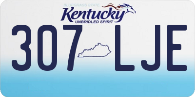KY license plate 307LJE