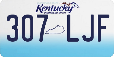 KY license plate 307LJF