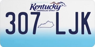 KY license plate 307LJK