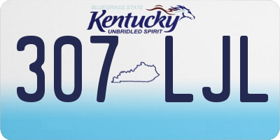 KY license plate 307LJL