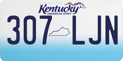 KY license plate 307LJN