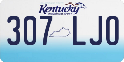 KY license plate 307LJO